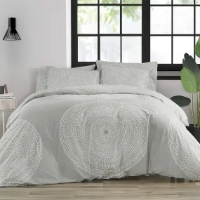 - King Duvet Cover Set, Smooth Cotton Percale Bedding With Matching Shams, Lig