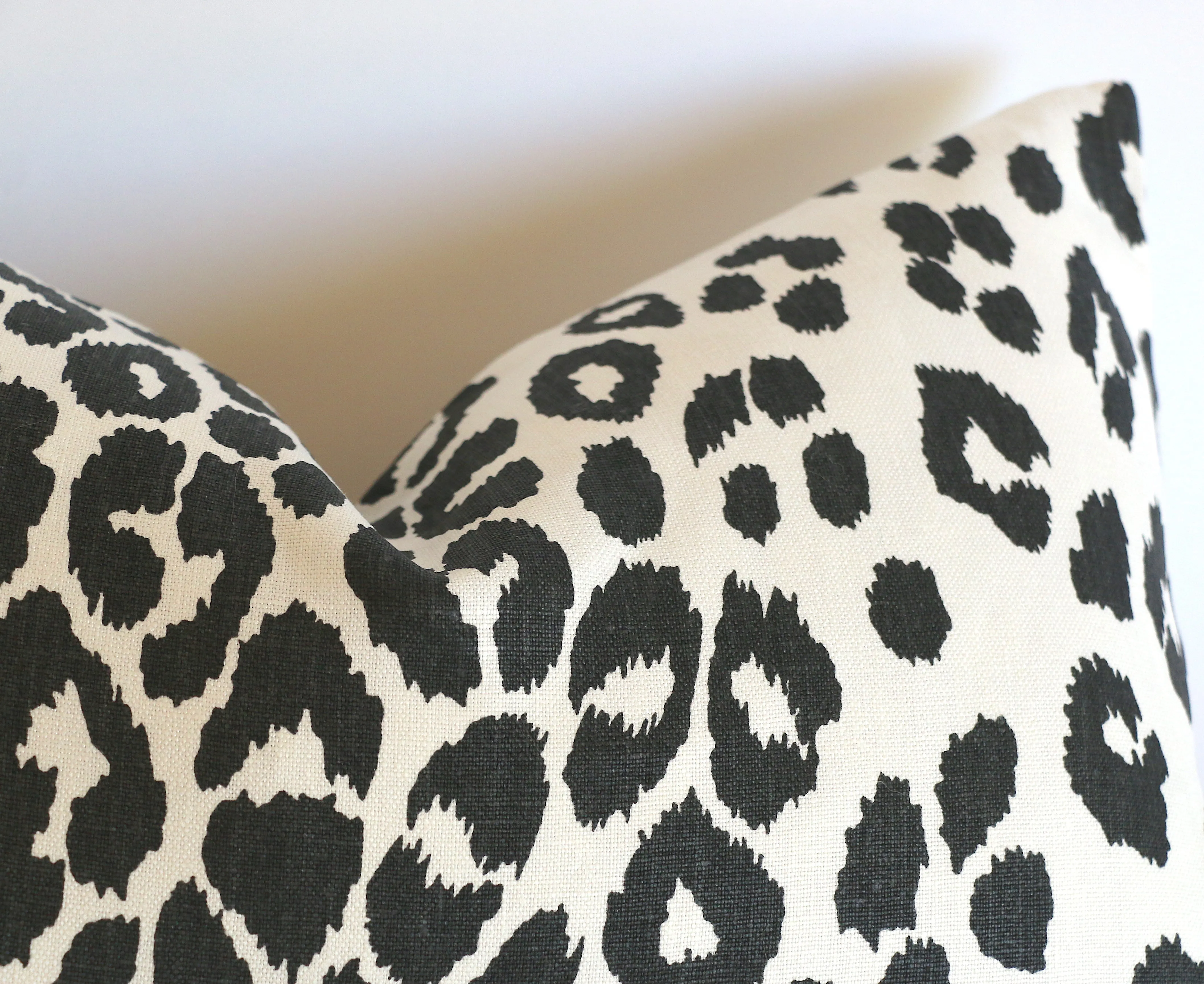 10 Sizes Available: Charcoal Iconic Leopard Decorative Pillow Cover, DOUBLE SIDED, Iconic Leopard Schumacher Accent Pillow Cover