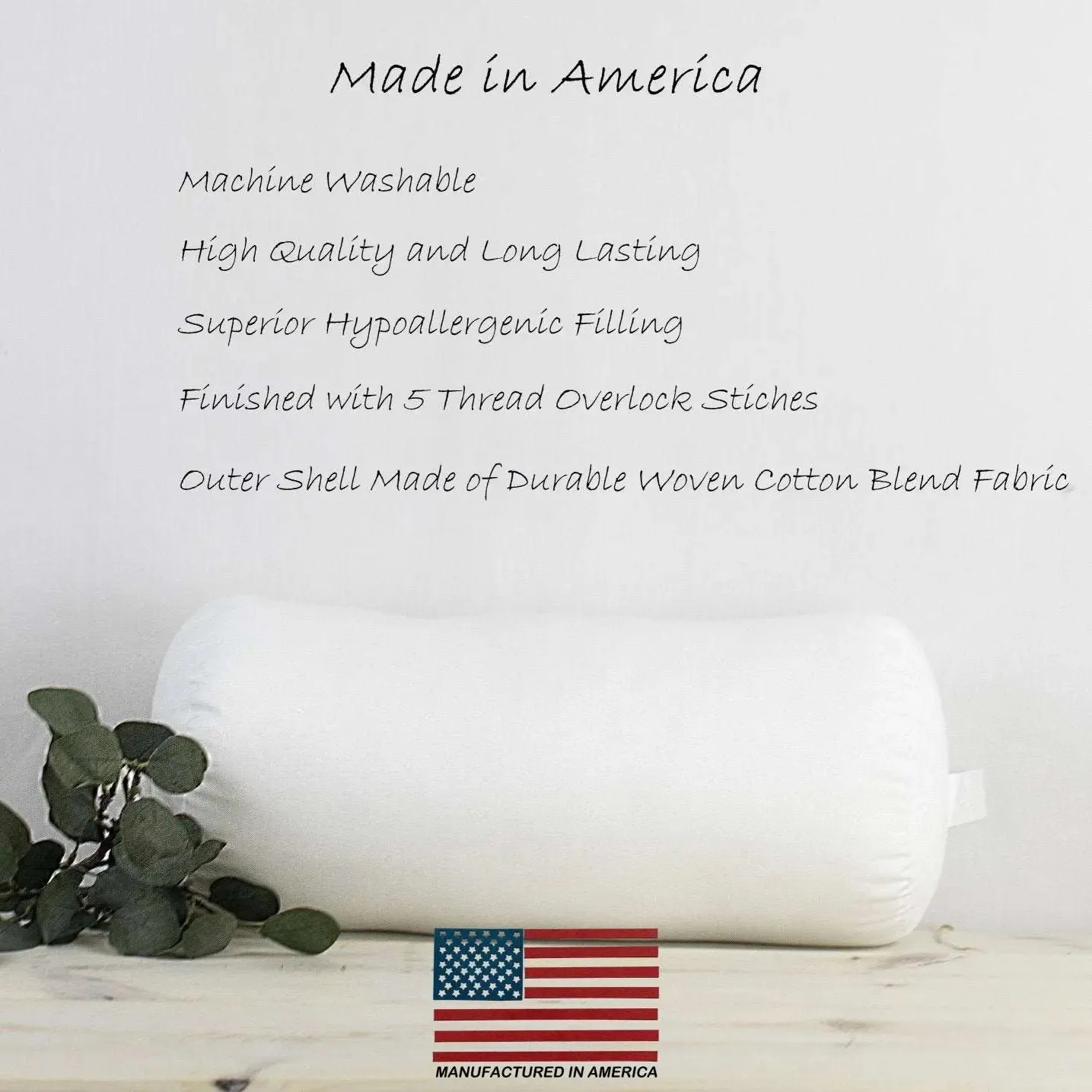 10x46 | Bolster Insert | Indoor Outdoor Hypoallergenic Polyester Fill | Quality Insert | Premium Insert