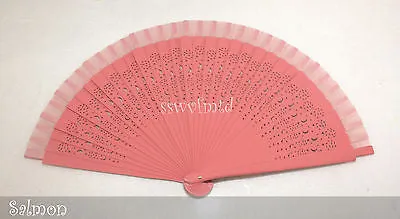 12 PCS Hollow Carved Bamboo Hand Fan