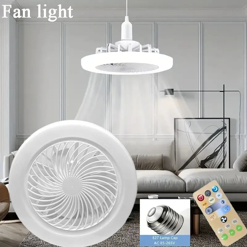 2-in-1 Three-Speed LED Ceiling Fan Light LED Lamp Bead Fan Light Remote Control Wall Control Bedroom Ceiling Fan Light