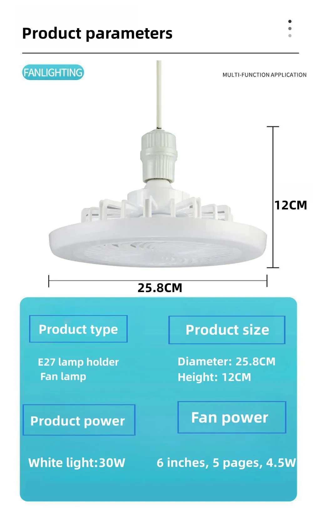 2-in-1 Three-Speed LED Ceiling Fan Light LED Lamp Bead Fan Light Remote Control Wall Control Bedroom Ceiling Fan Light