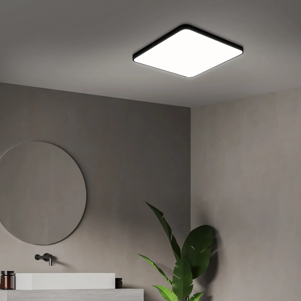 3-Colour Ultra-Thin 5cm Led Ceiling Light Modern Surface Mount 54W - Black