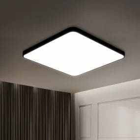 3-Colour Ultra-Thin 5cm Led Ceiling Light Modern Surface Mount 54W - Black