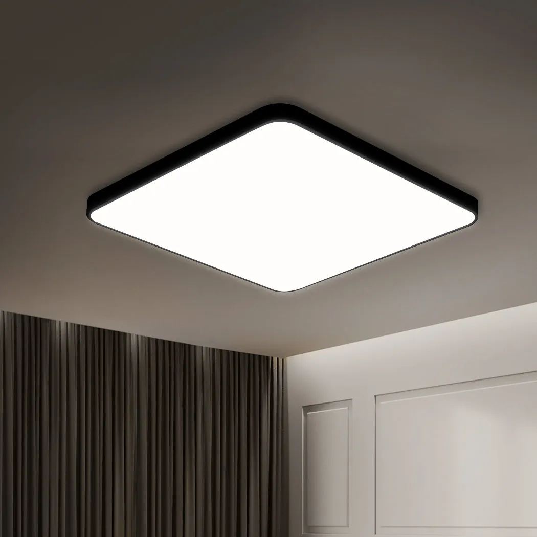 3-Colour Ultra-Thin 5cm Led Ceiling Light Modern Surface Mount 54W - Black