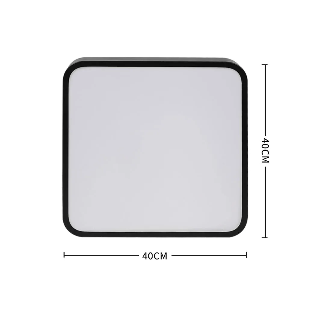 3-Colour Ultra-Thin 5cm Led Ceiling Light Modern Surface Mount 54W - Black