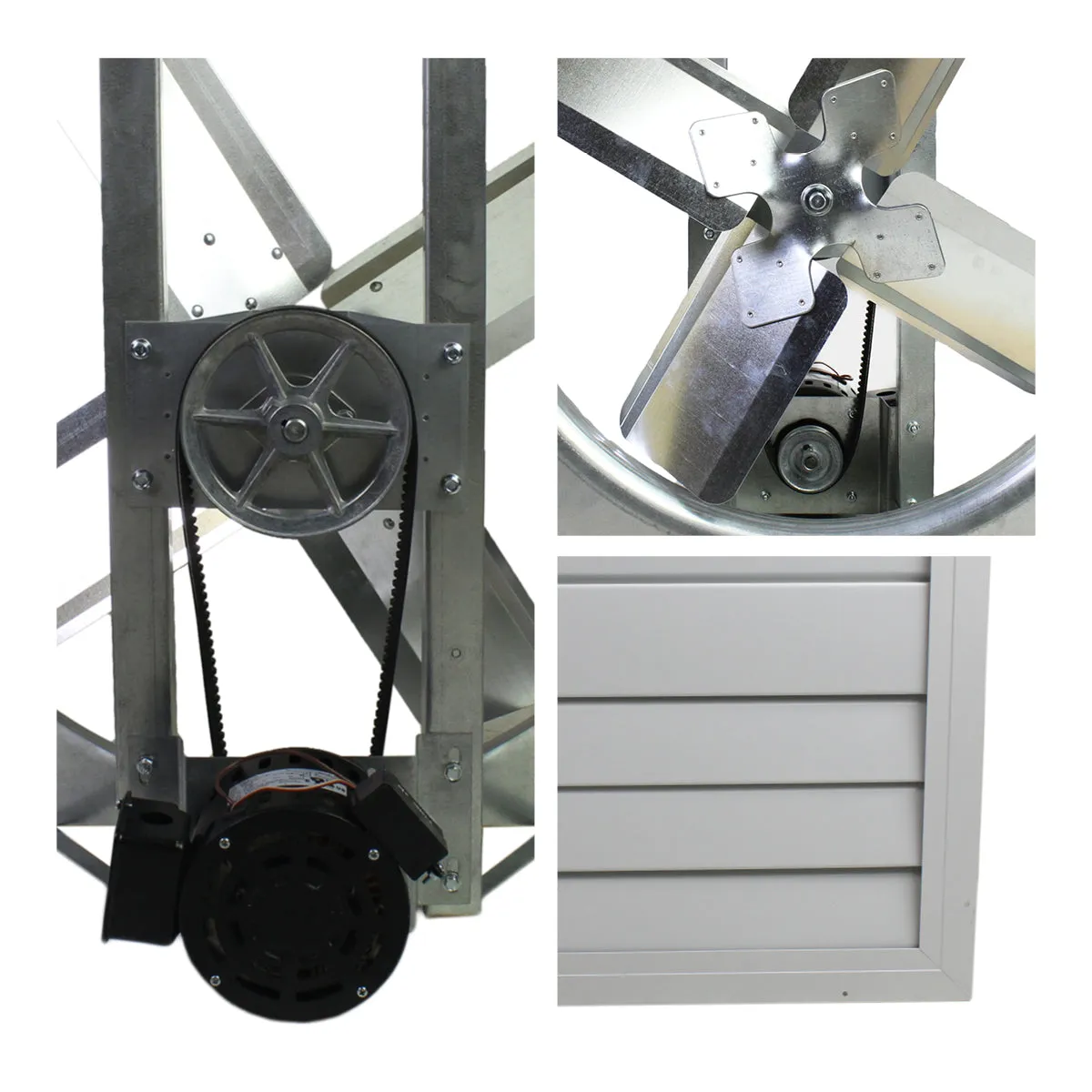 30 In. 2-Speed Belt Drive Whole House Fan with Shutter