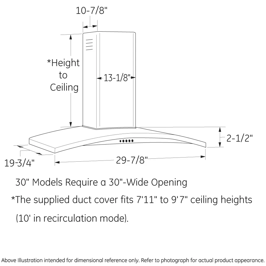 30" Wall-Mount Chimney Hood - (UVW7301SWSS)