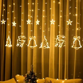 3.5m Curtain String Lights | Christmas Plug-In