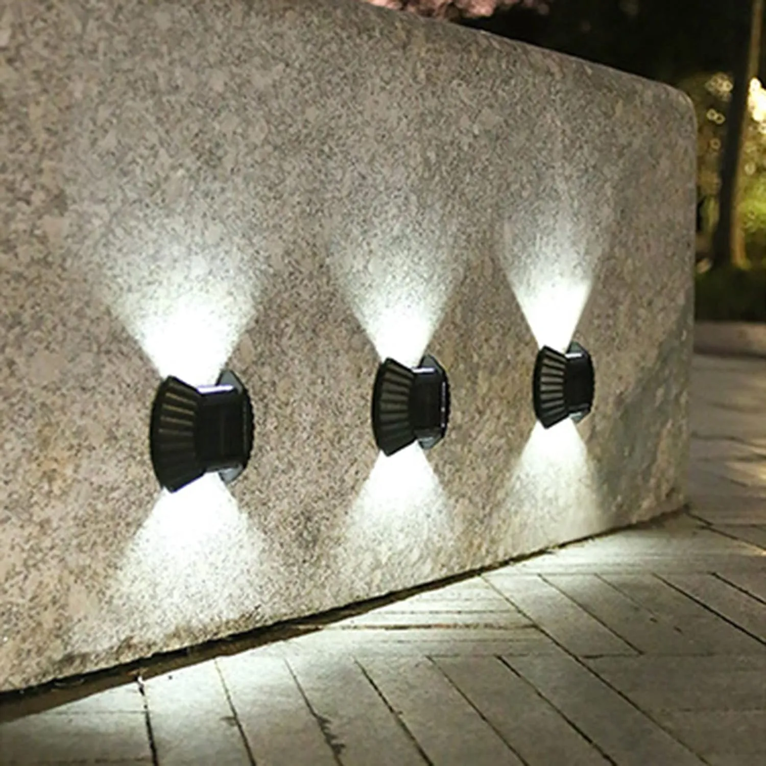 4Pcs Of Outdoor Smart Light Sensor Solar Wall Lamp Ba-296