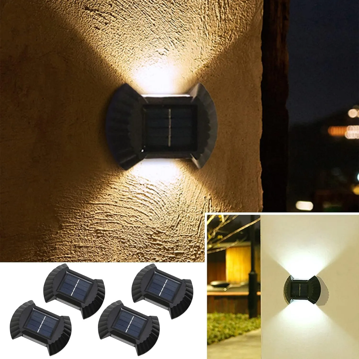 4Pcs Of Outdoor Smart Light Sensor Solar Wall Lamp Ba-296