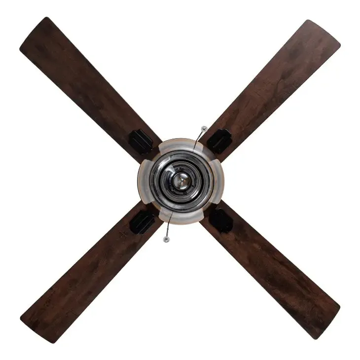 52"W Everett Black 4-Blade LED Ceiling Fan