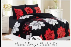 6pc Flannel Borrego Set (King & Queen Size)