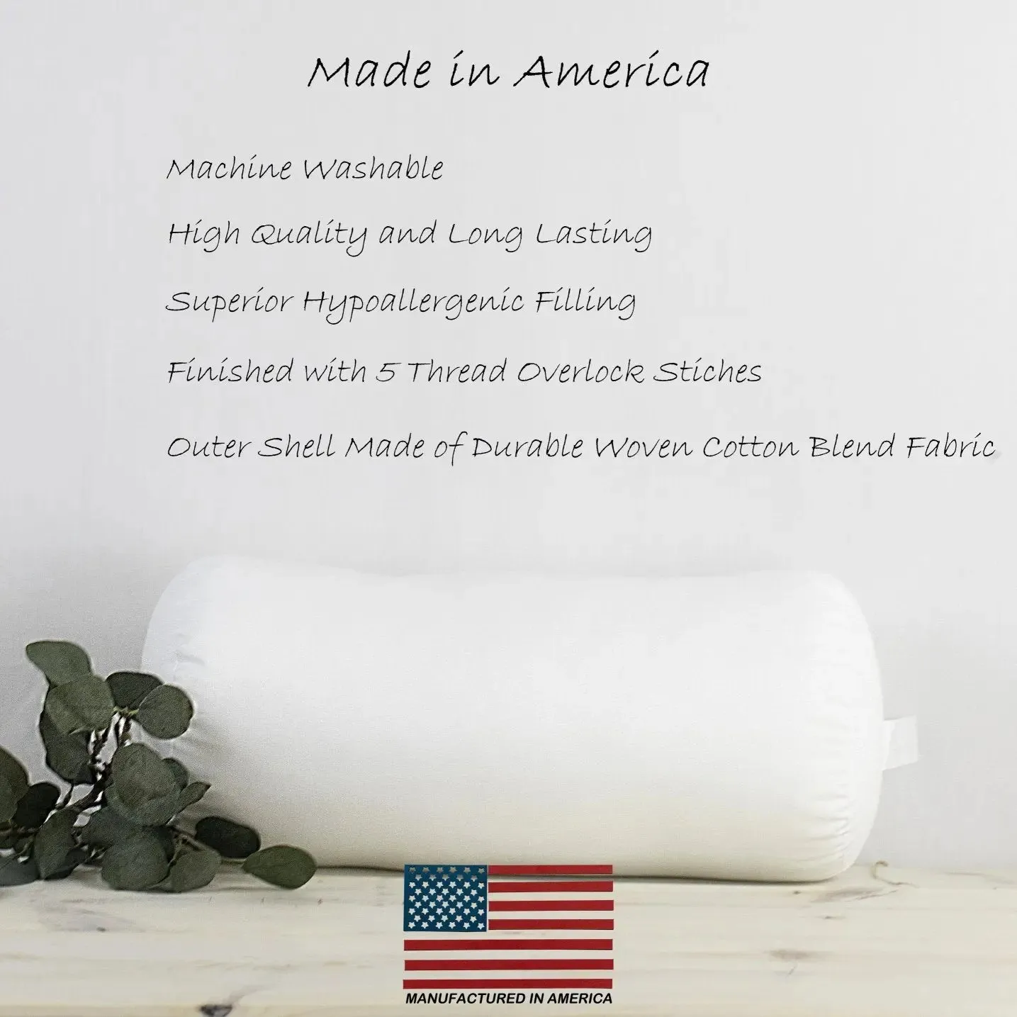 6x22 | Bolster Insert | Indoor Outdoor Hypoallergenic Polyester Fill | Quality Insert | Premium Insert