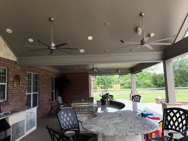 70” Ceiling Fan, Brushed Pewter Wet Listed