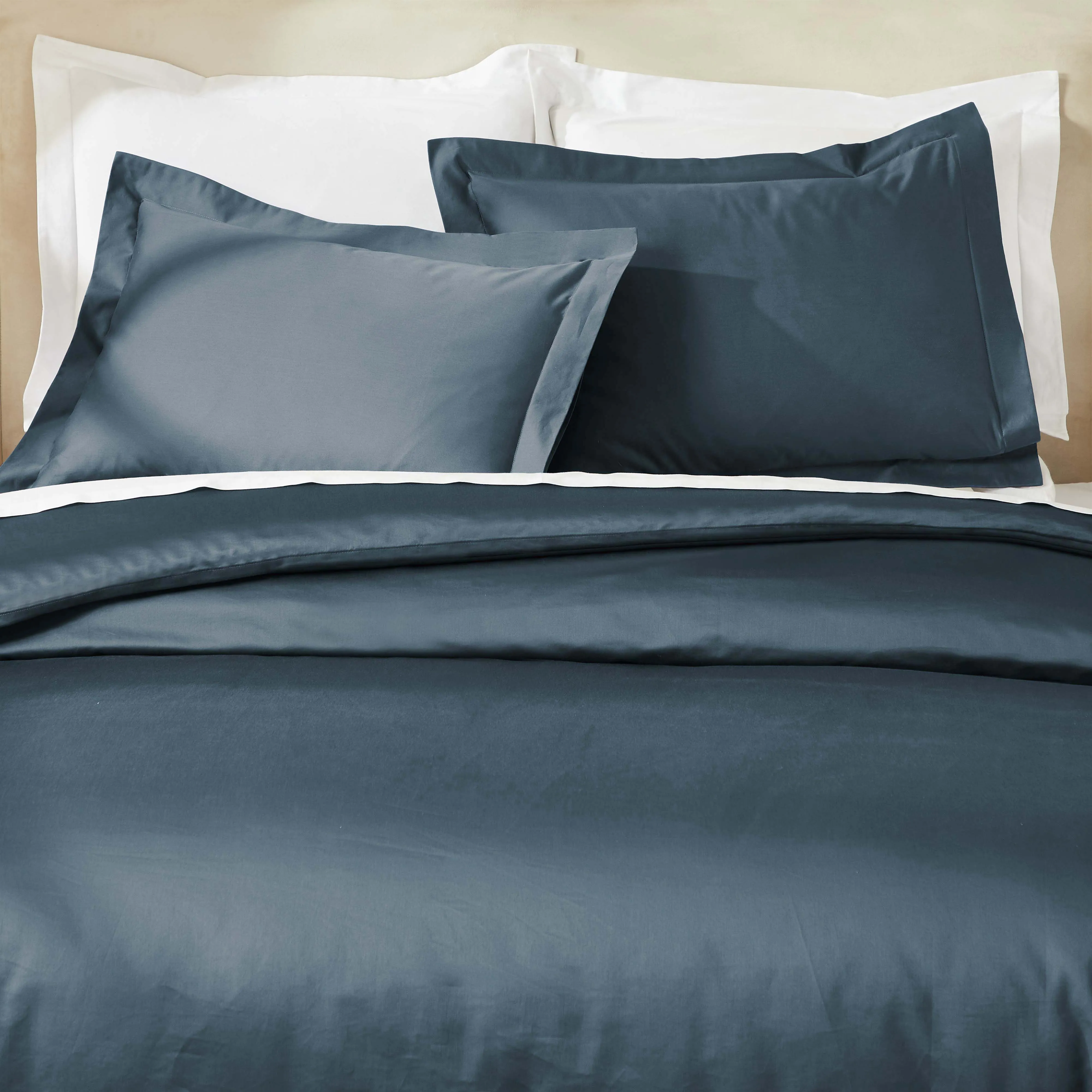 850 Thread Count Cotton Solid Luxury 3 Piece Duvet Cover Set