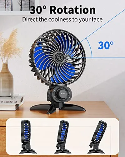 AaoLin 2 Pack USB Small Fan, Desk Fans with CVT Variable Speeds, Strong Cooling Airflow, Quiet Portable, Desktop Mini Personal Fan for Room, Home,Office, Bedroom-USB Powered