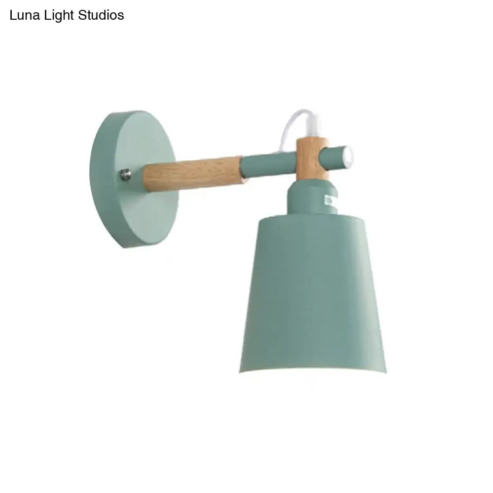 Adjustable Angle Candy-Colored Sconce Light: Macaron Metal Lamp for Shops