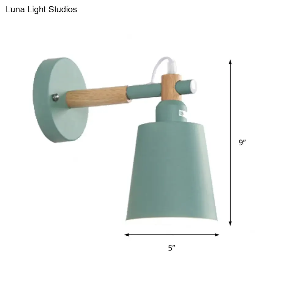 Adjustable Angle Candy-Colored Sconce Light: Macaron Metal Lamp for Shops