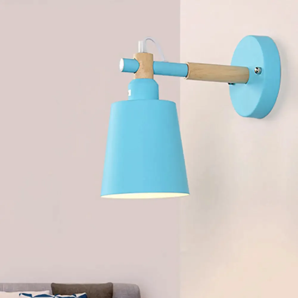 Adjustable Angle Candy-Colored Sconce Light: Macaron Metal Lamp for Shops