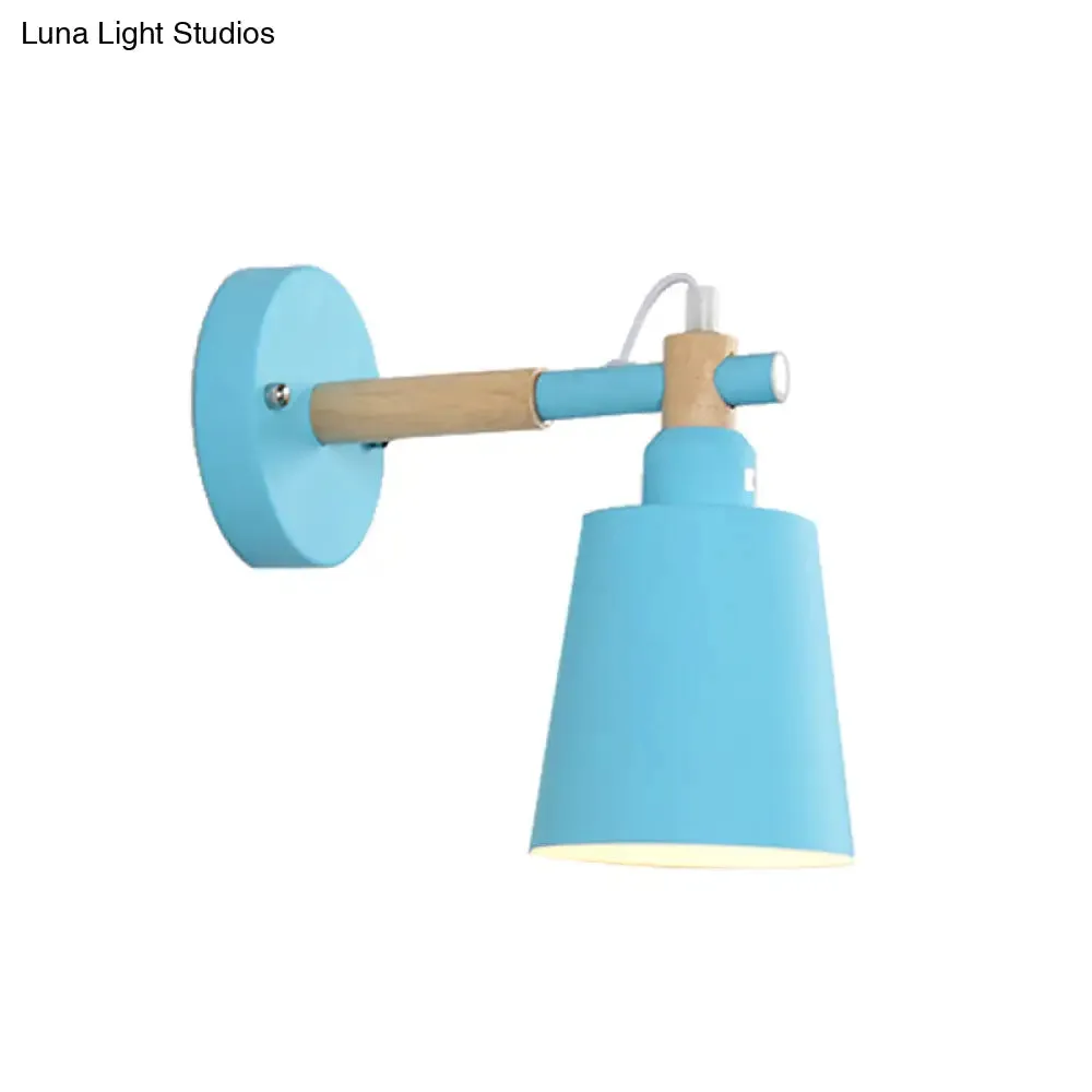 Adjustable Angle Candy-Colored Sconce Light: Macaron Metal Lamp for Shops