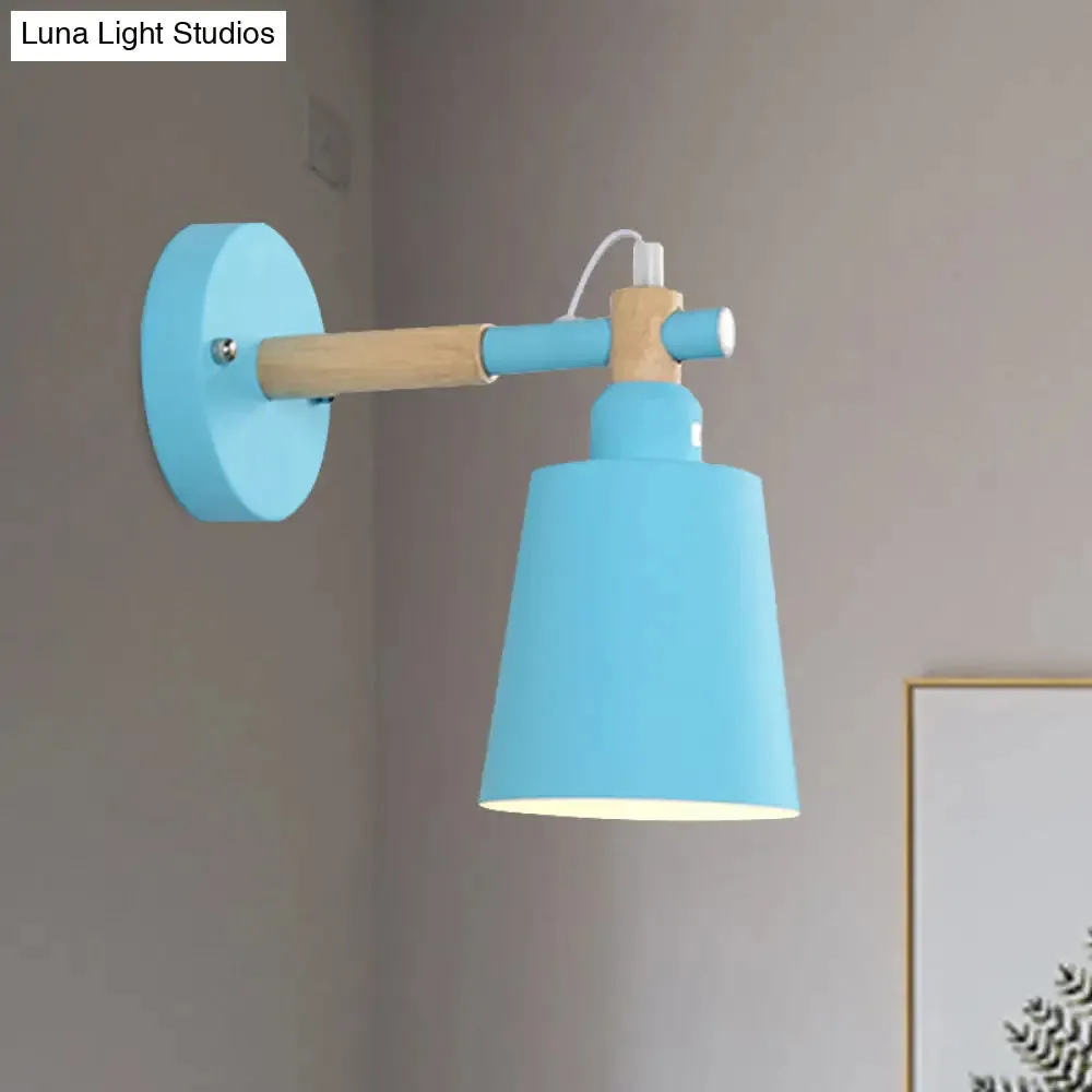 Adjustable Angle Candy-Colored Sconce Light: Macaron Metal Lamp for Shops