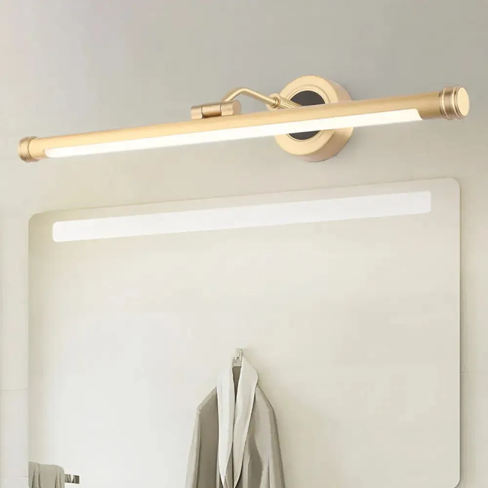 Adjustable Arm LED Metal Sconce Vanity Light with Traditional Pole Design