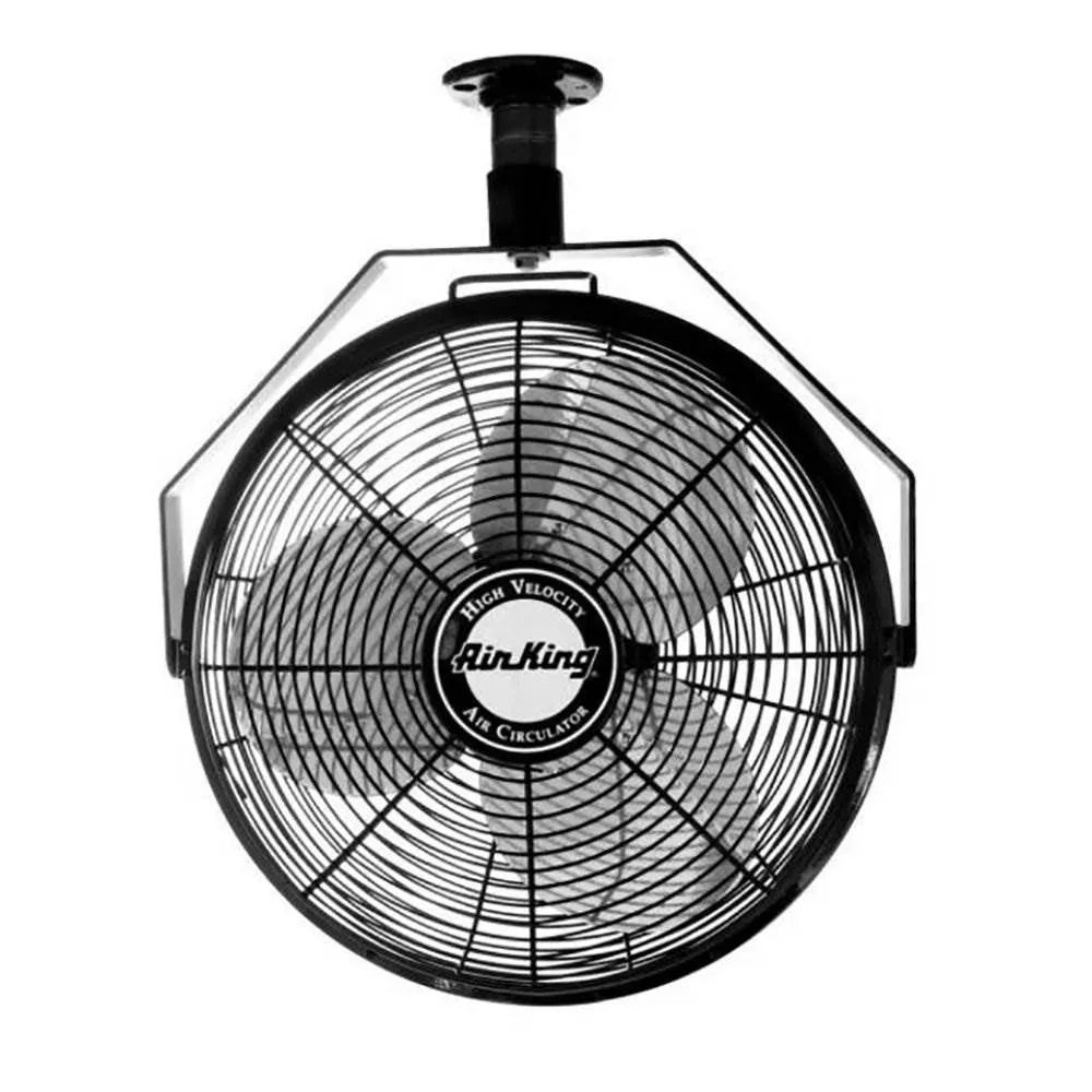 Air King 18" 1/16 HP 3-Speed Non-Oscillating Enclosed Ceiling Mount Fan (2 Pack)