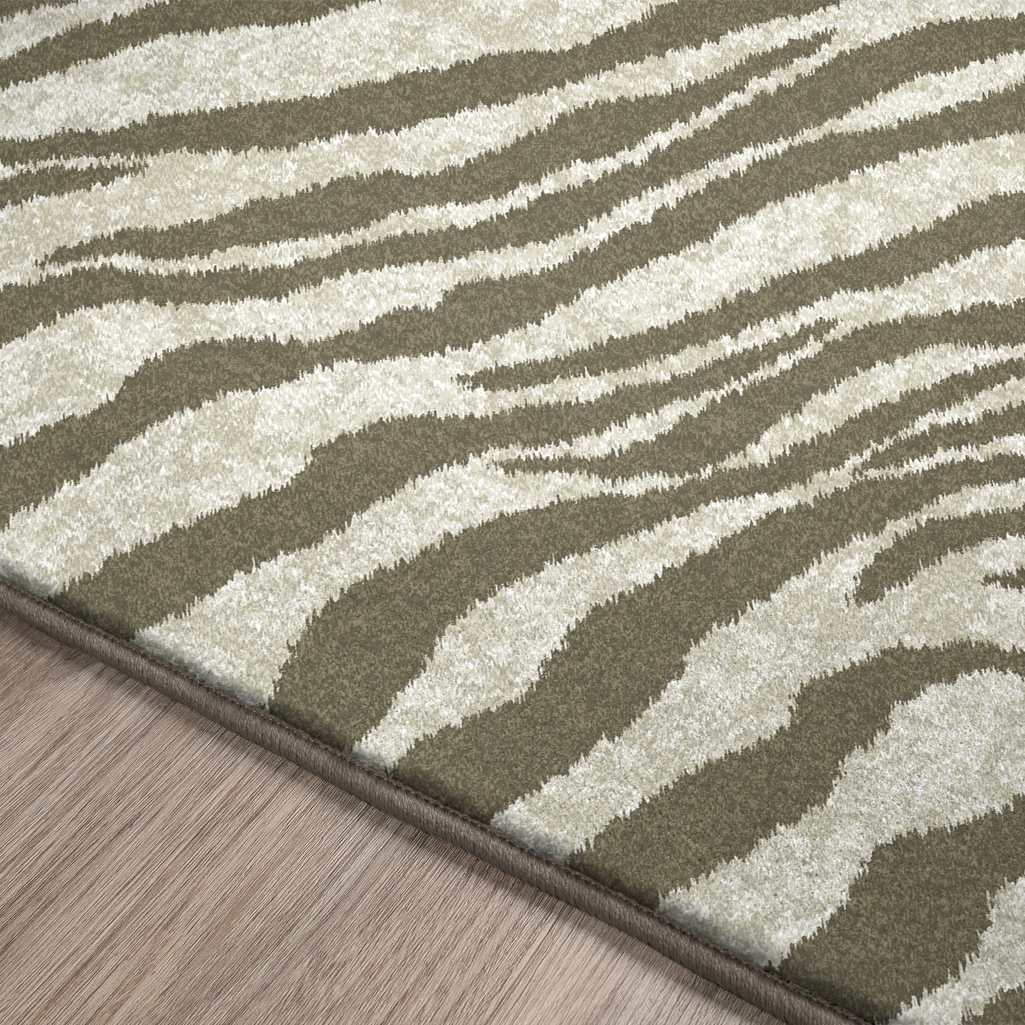 Akina Ultra-Soft 100% Polyester Shag Rug with Authentic Animal Print - Family & Pet Friendly Design