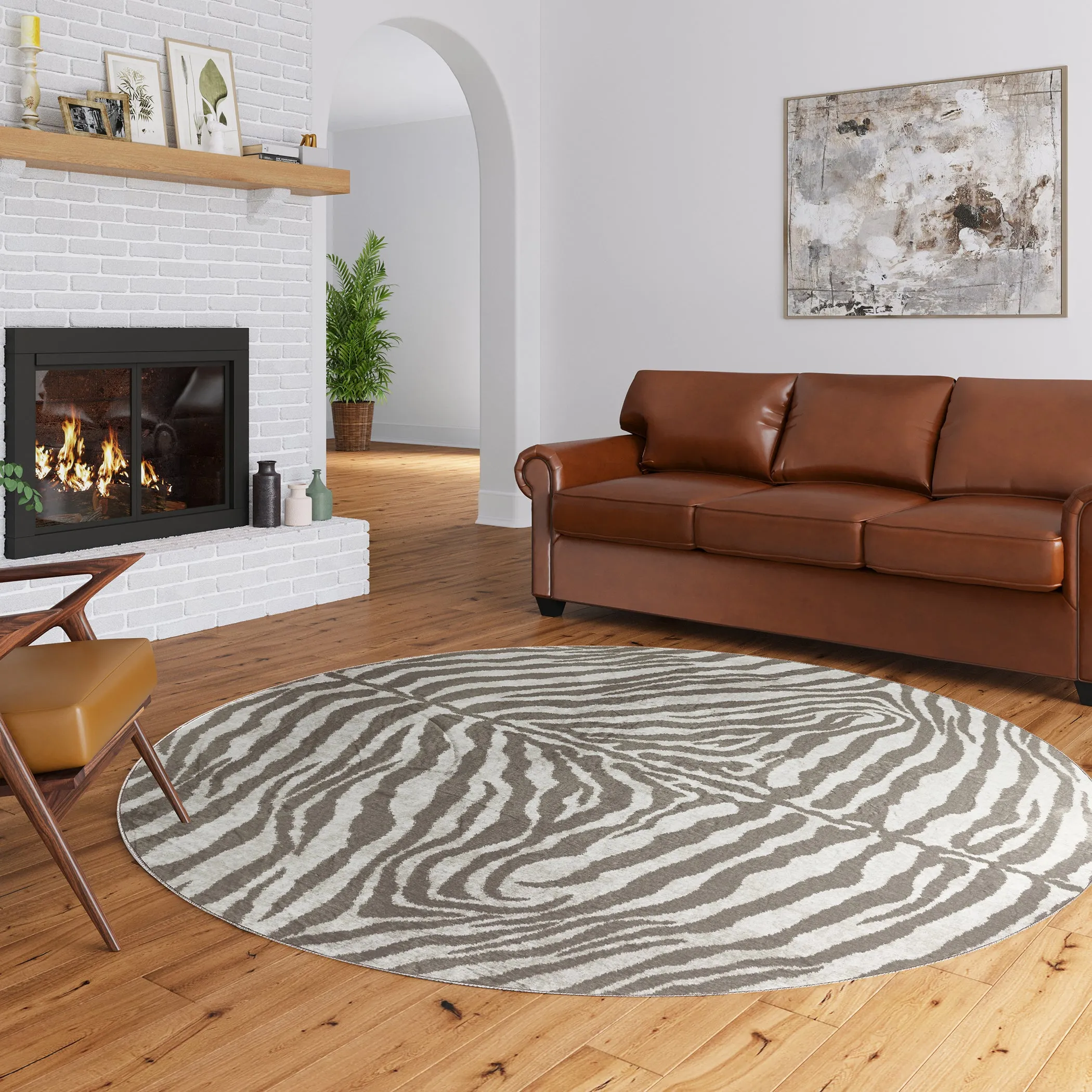 Akina Ultra-Soft 100% Polyester Shag Rug with Authentic Animal Print - Family & Pet Friendly Design