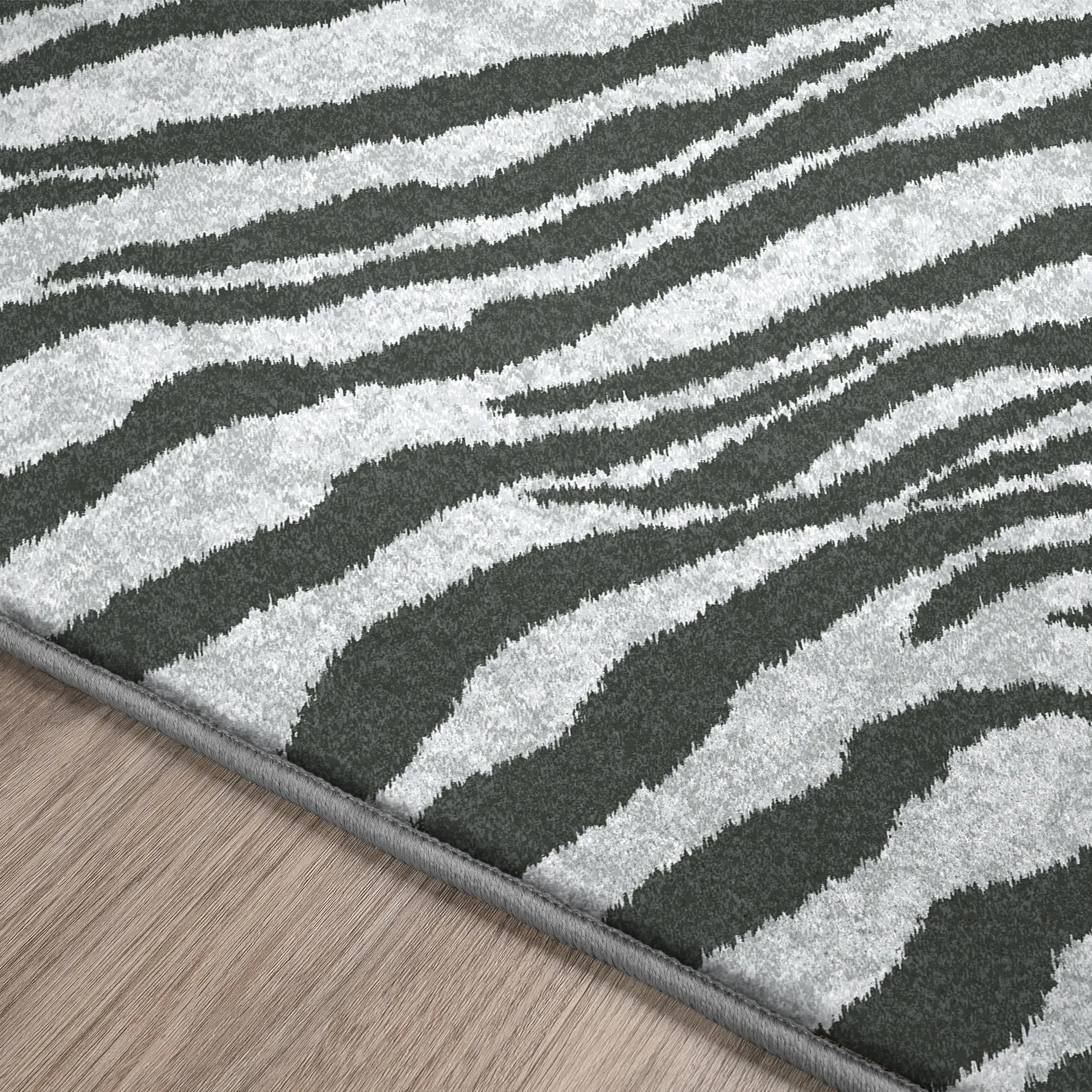 Akina Ultra-Soft 100% Polyester Shag Rug with Authentic Animal Print - Family & Pet Friendly Design