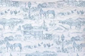 Aledo Toile Blue Pillow