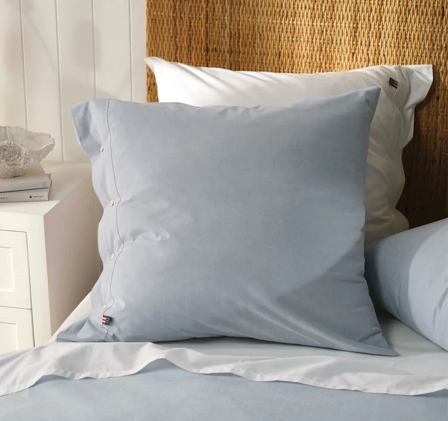 American Pin Point Oxford European Pillowcase Blue