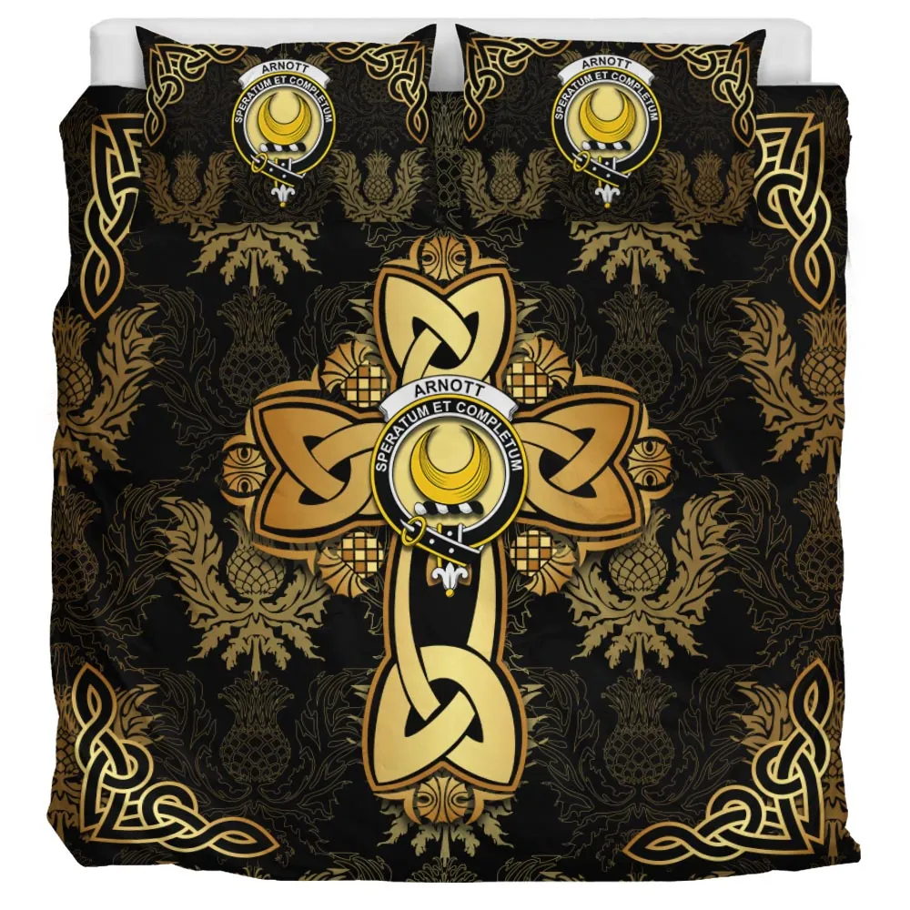 Arnott Clan Bedding Sets Gold Thistle Celtic Style