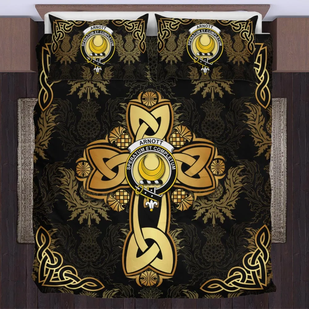 Arnott Clan Bedding Sets Gold Thistle Celtic Style