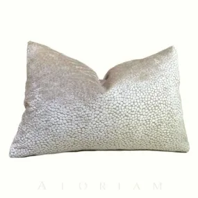 Ascott Natural Flax Cut Velvet Dots Pillow Cover