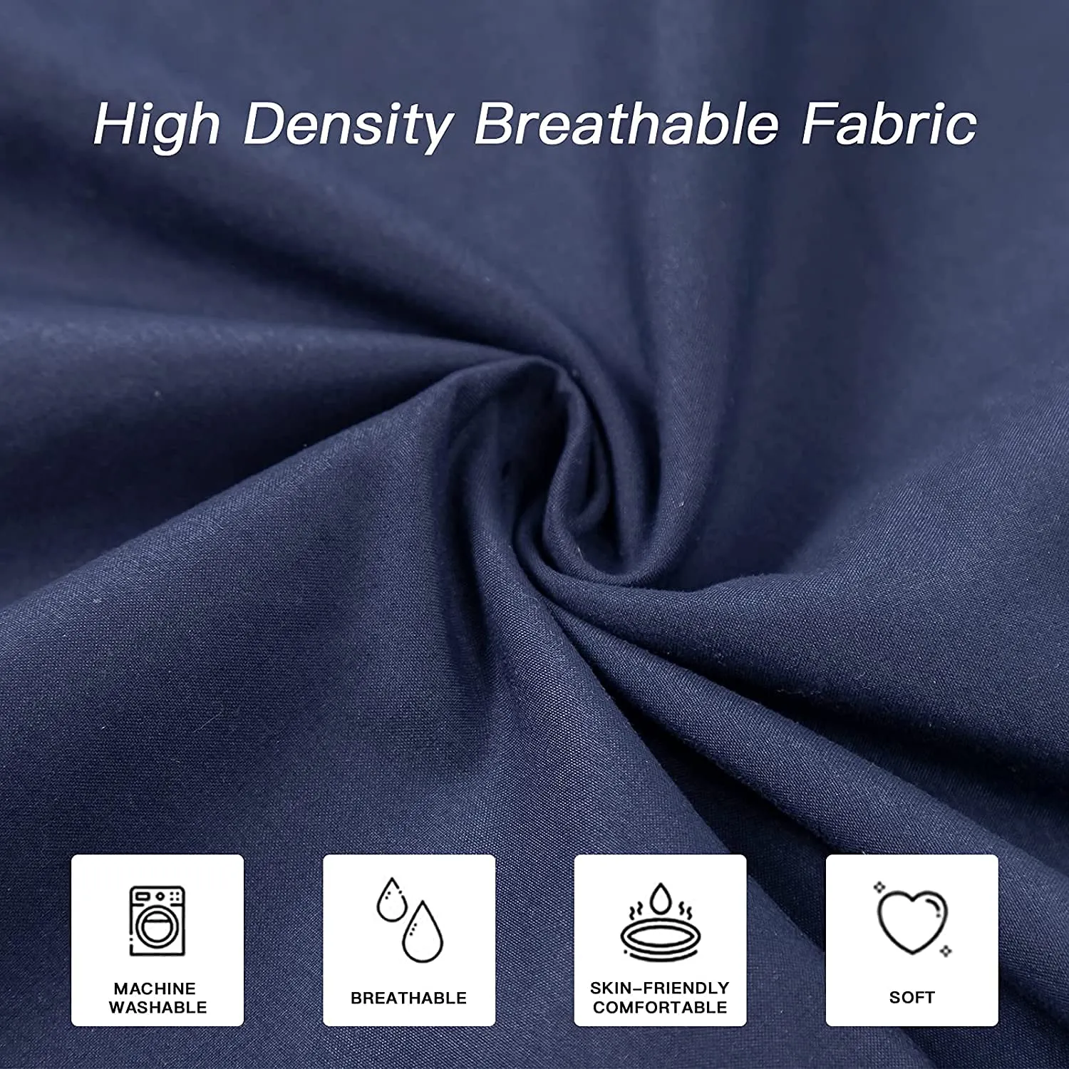 ATOOTFUSION Polyester Luxury Ultra Soft Full Body Pillow Insert for Sleeping (Navy Blue, 20"x54")