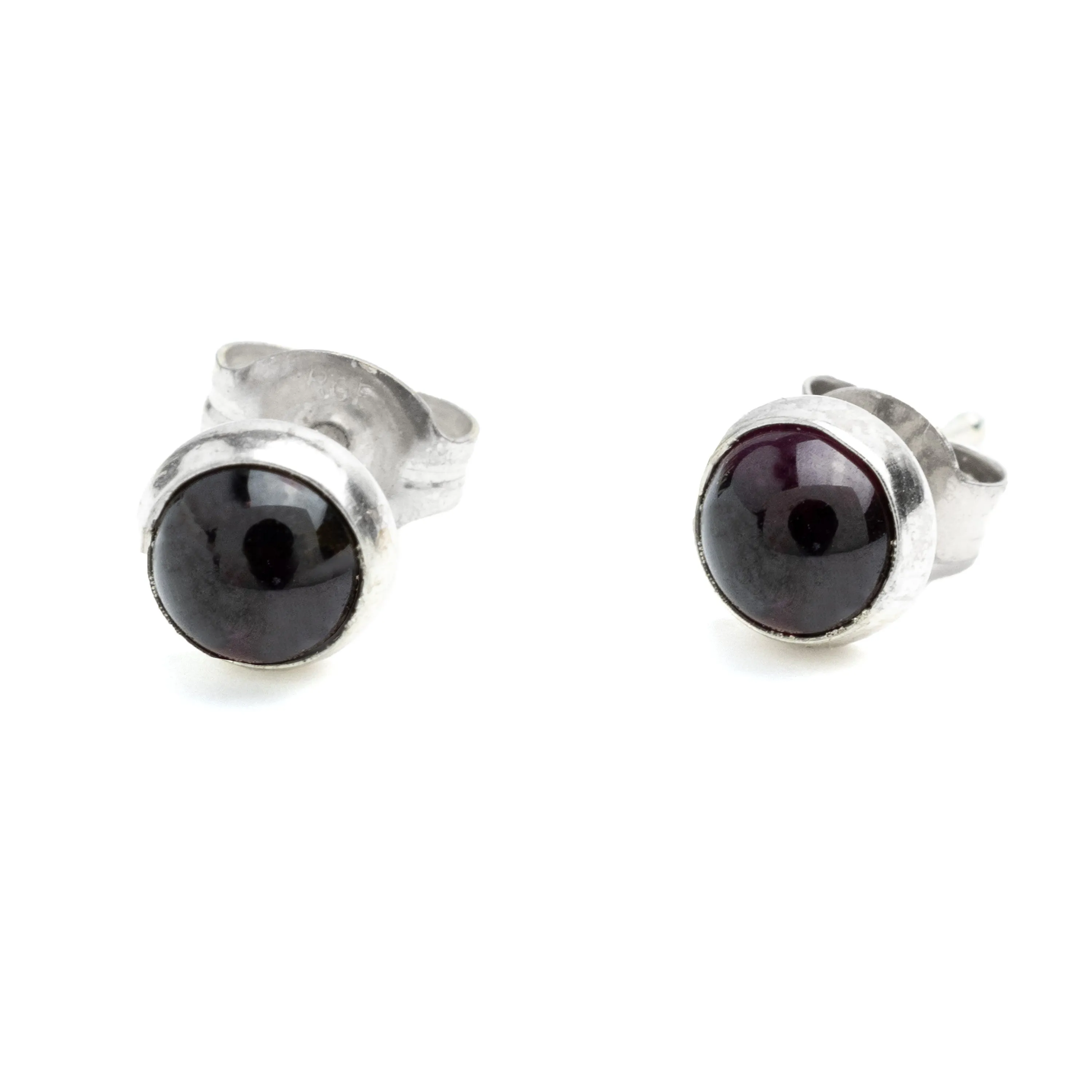 Aubergine Bezel Earrings by Nickel Smart®