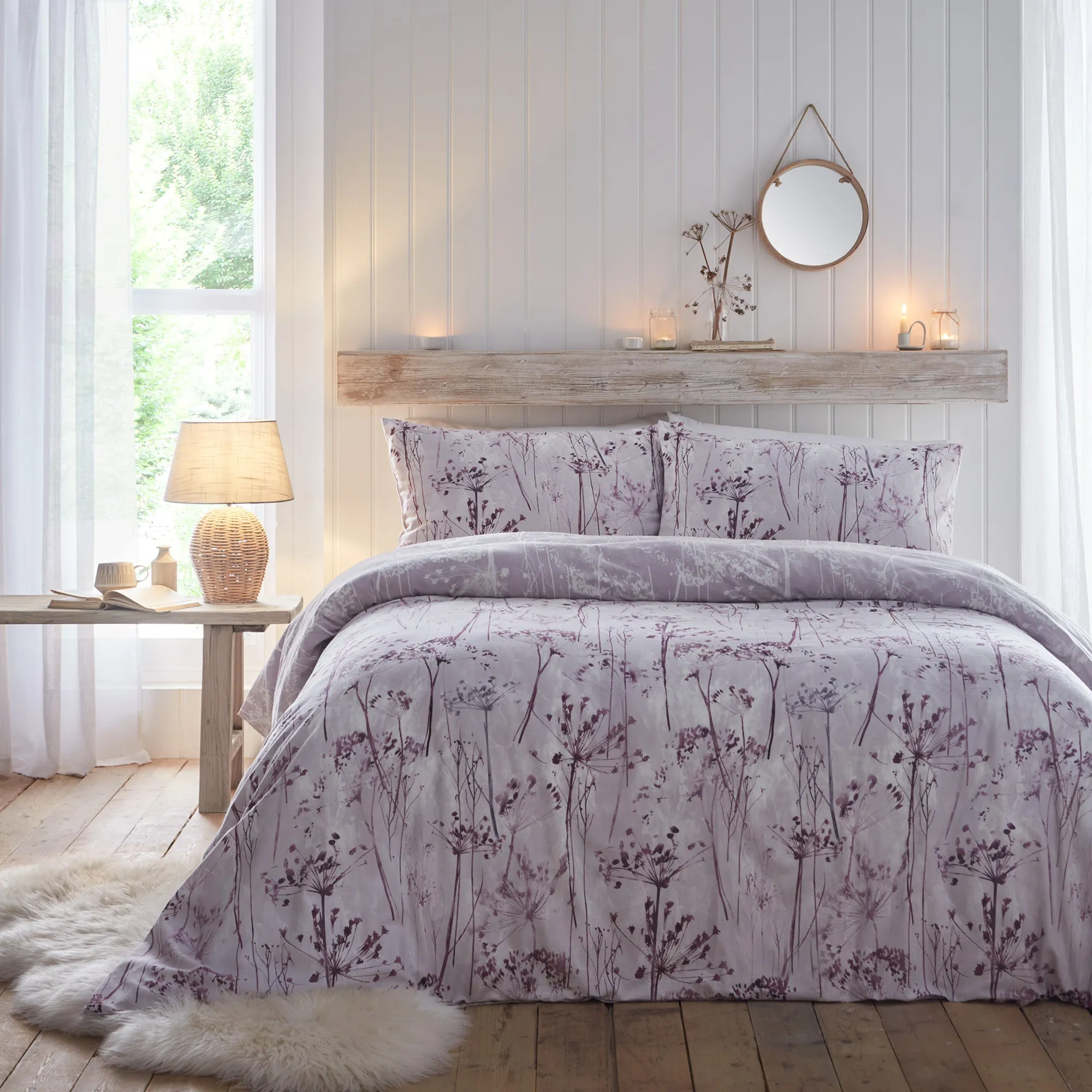 Azalea Duvet Cover Set by Drift Home in Damson