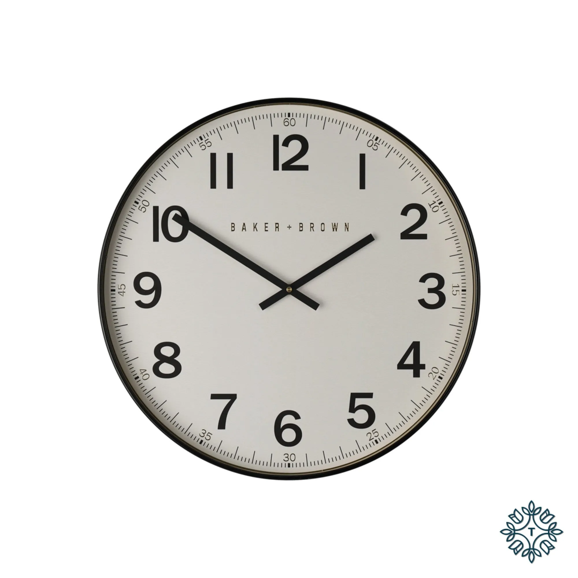 Baker and Brown Station Clock - White