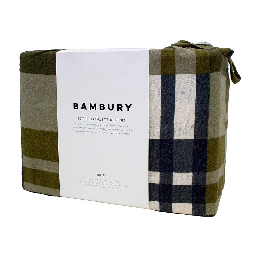 Bambury Devin Flannelette Sheet Set