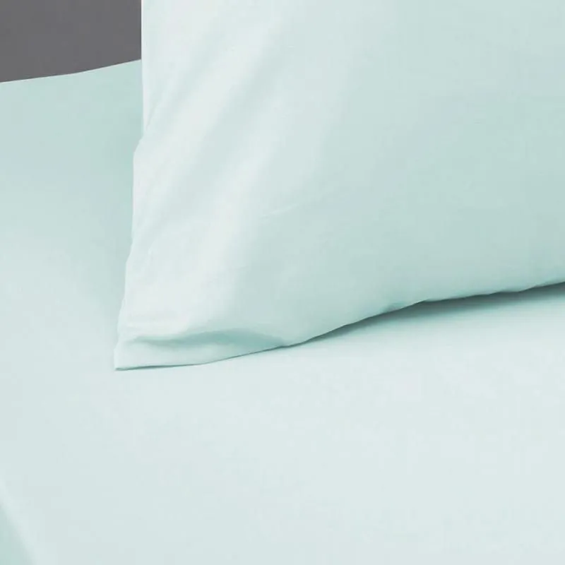 Bambury Plain Dyed Sea Foam Standard Pillowcase 4 Pack