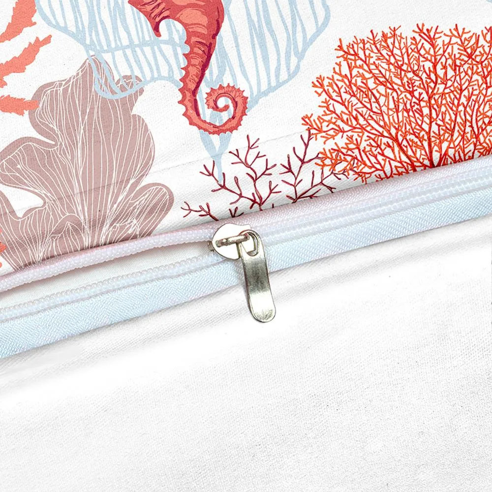 Bedding Sheet: Seahorse & Corals