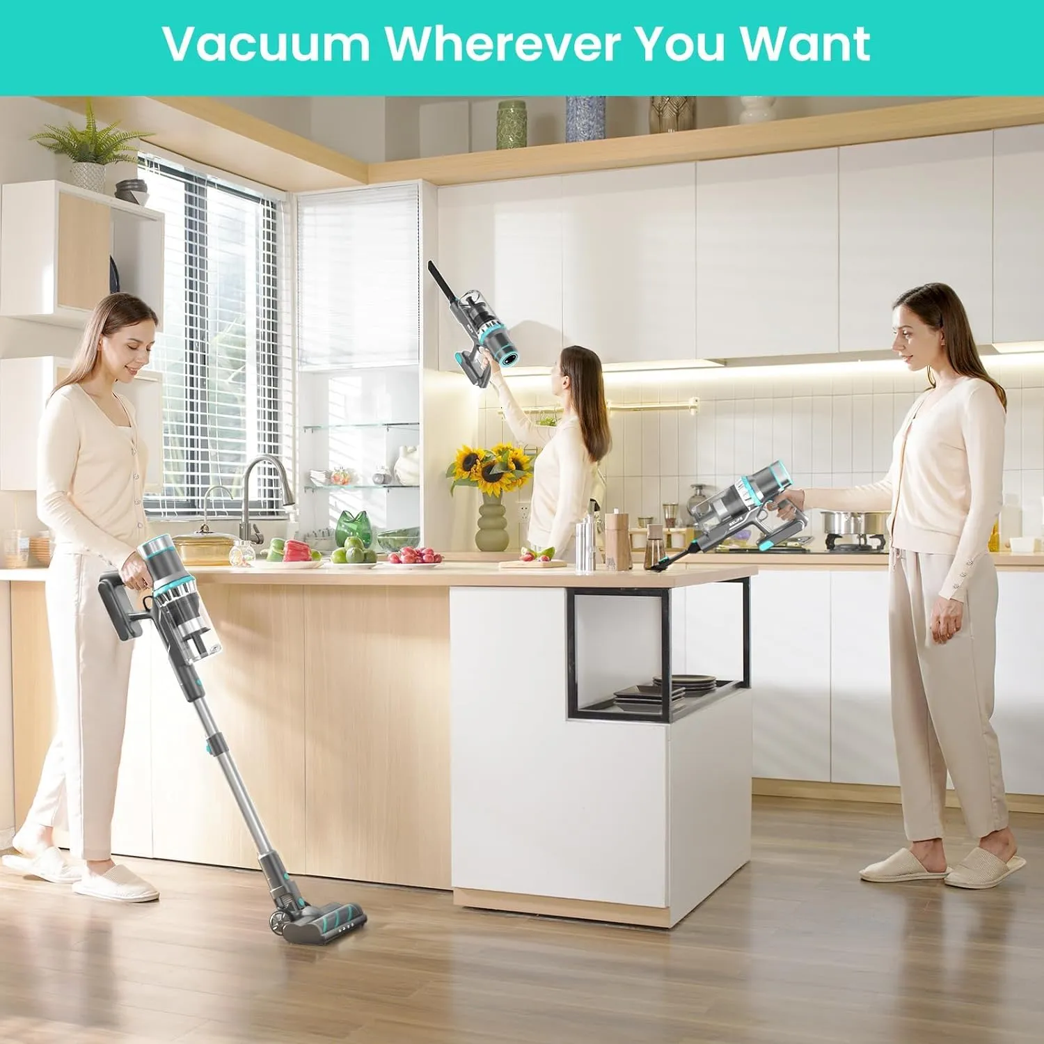 Belife BVC11 Cordless Vacuum Cleaner, 450W 38Kpa Stick Vacuum with 45 mins runtime, 13000RPM Burshless Motor, Powerful Vacuum Cleaners for Home Hardwood Floor pet Hair Carpet