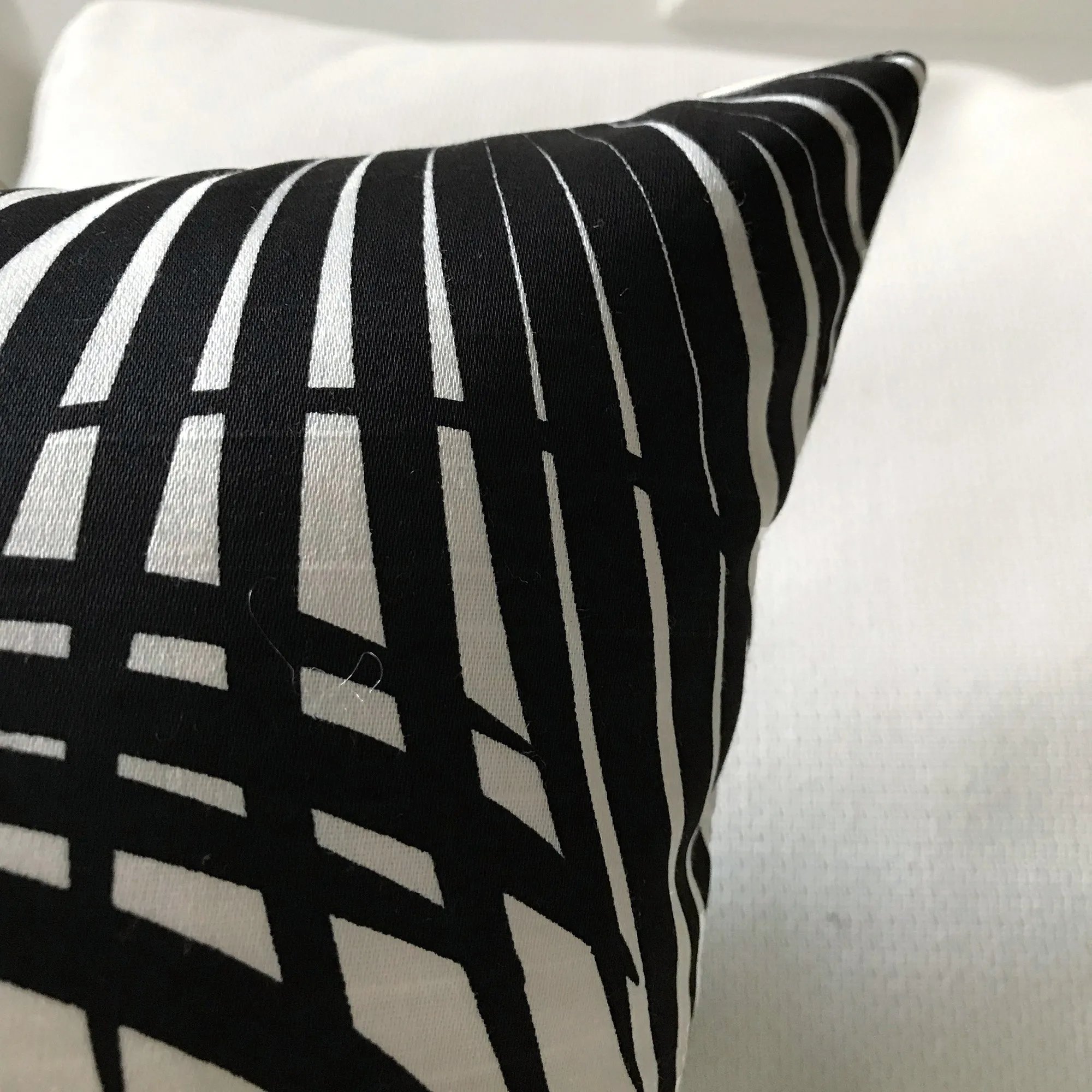 Black & White Palm Throw Pillow Cover 18x18