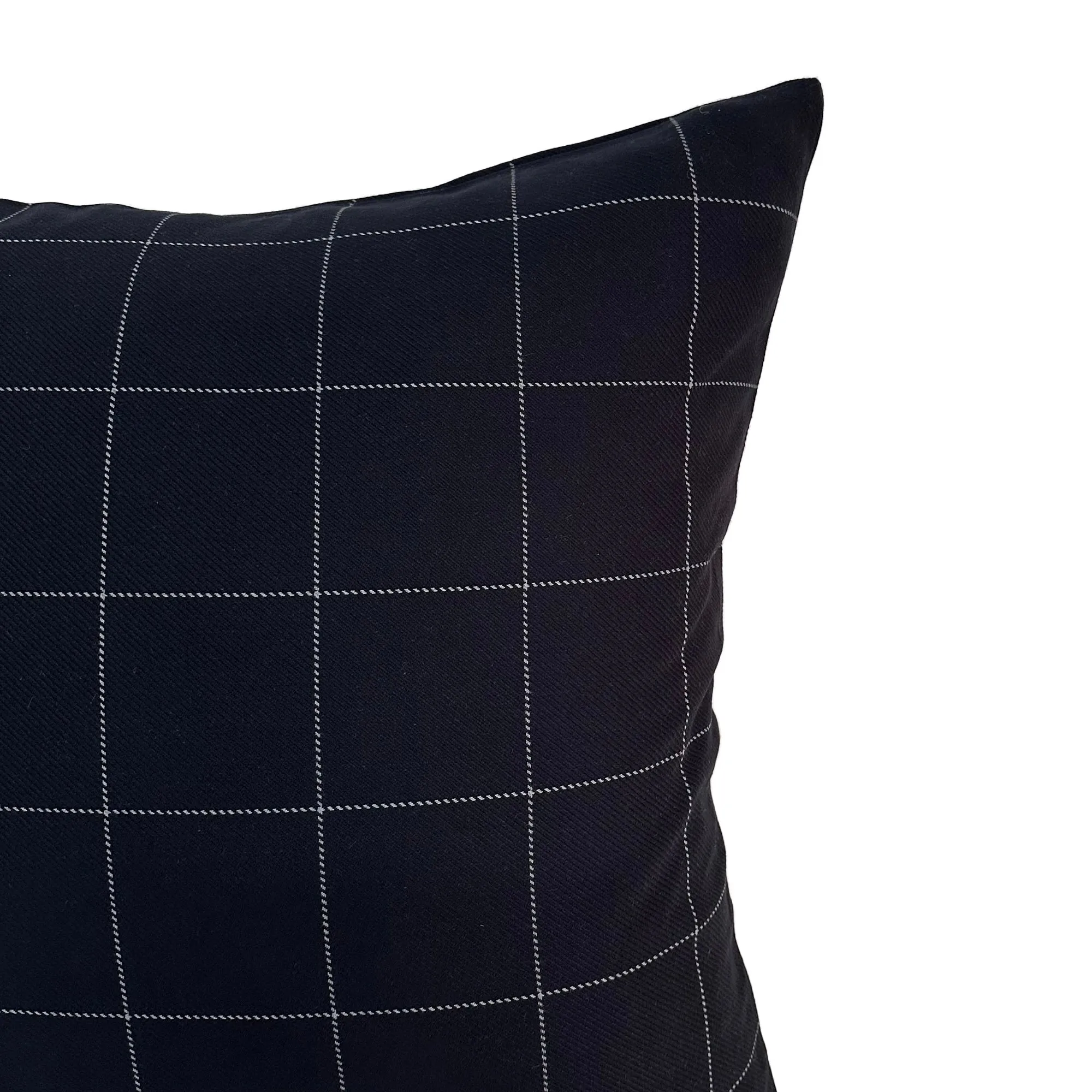 Black Modern Geometric Throw Pillow Cover 22x22