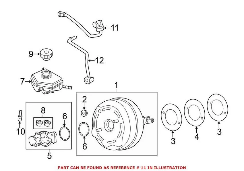 BMW Brake Vacuum Hose – Upper 11667602020