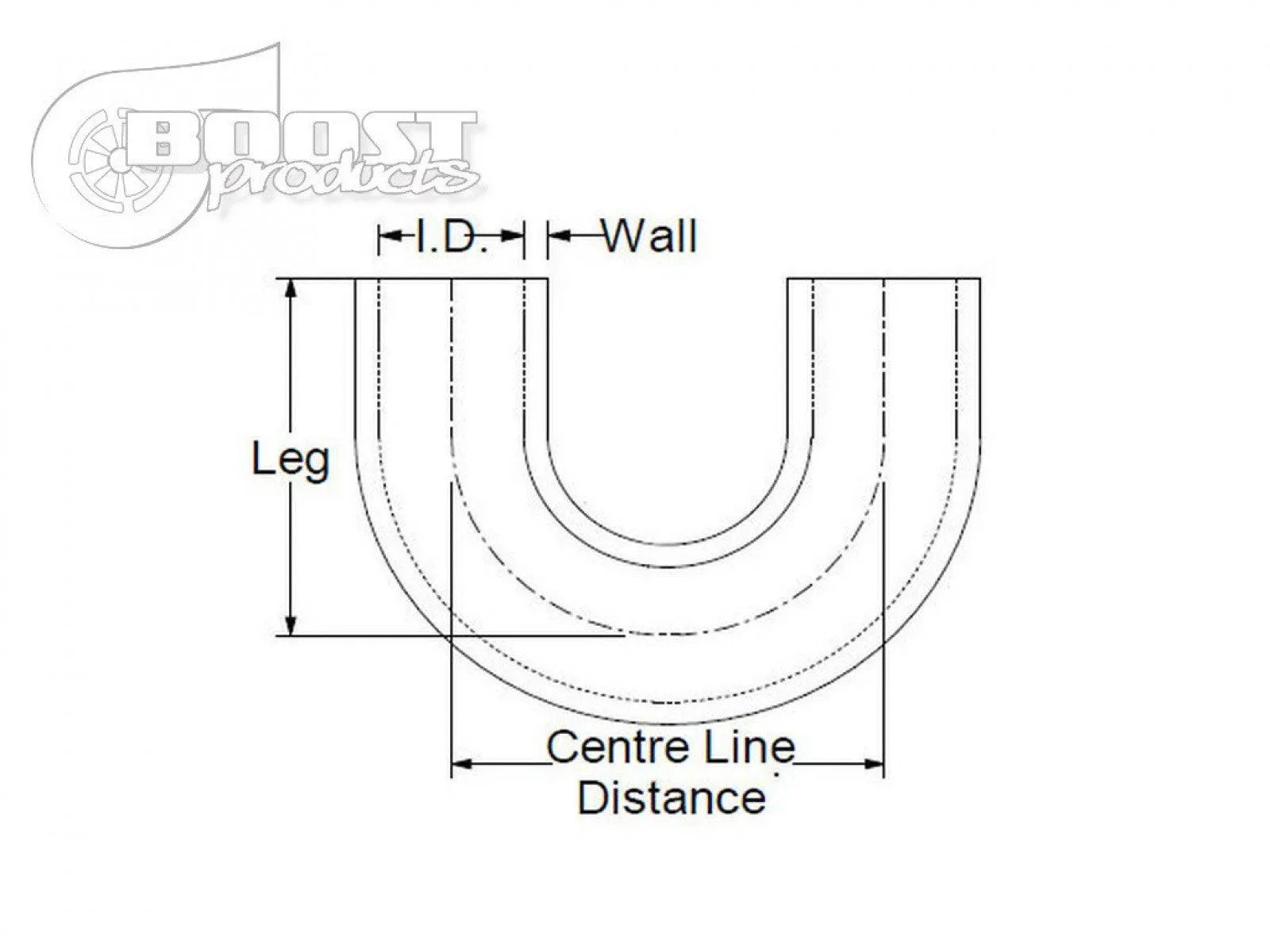 BOOST Products Silicone Elbow 180 Degrees, 51mm (2") ID, Black