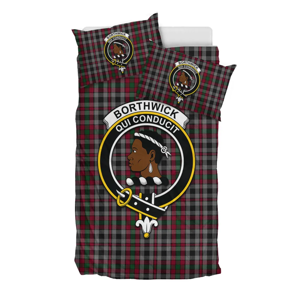 Borthwick Tartan Bedding Set with Family Crest