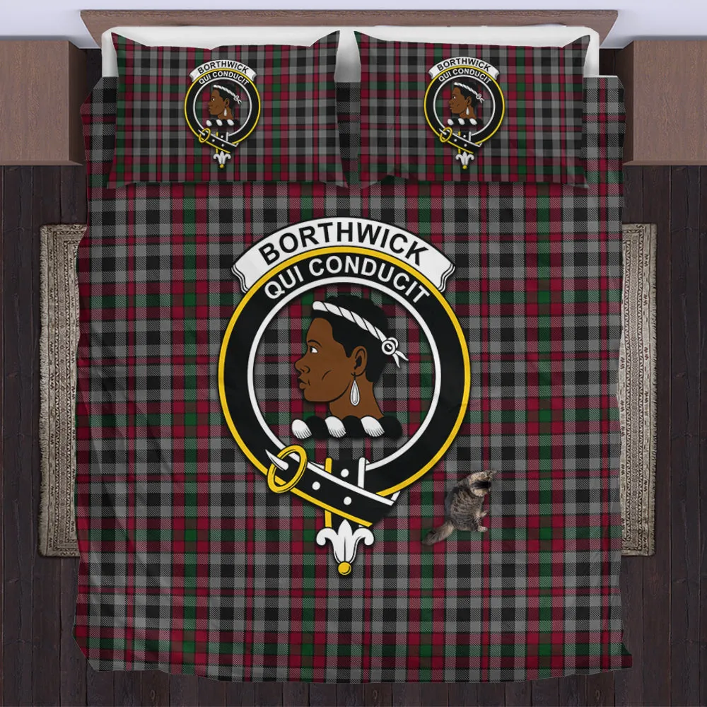 Borthwick Tartan Bedding Set with Family Crest